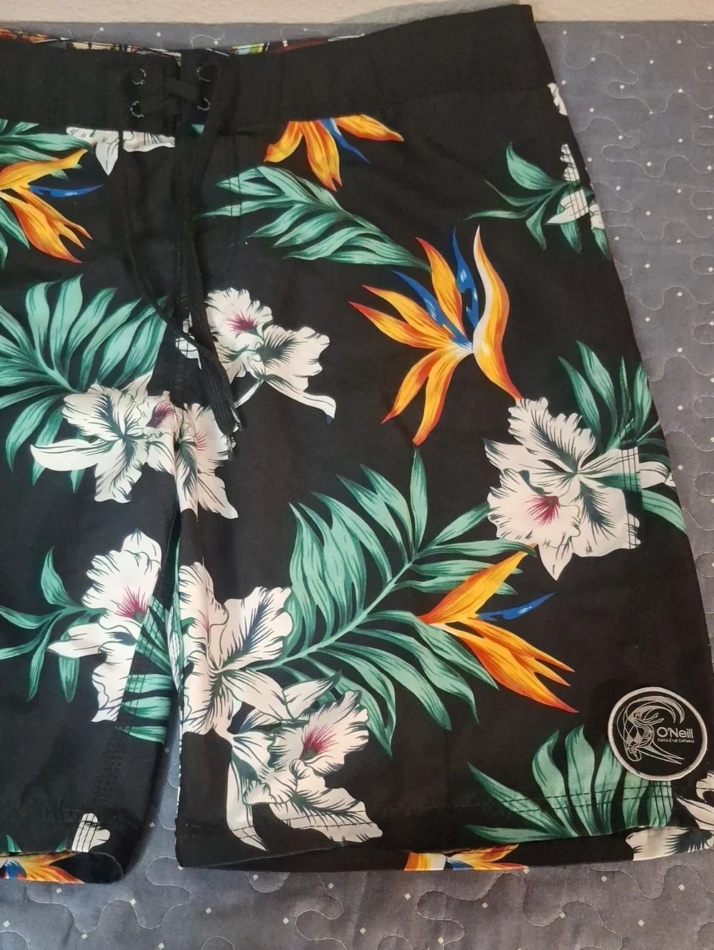 O'Neill Black Tropical Floral Board Shorts